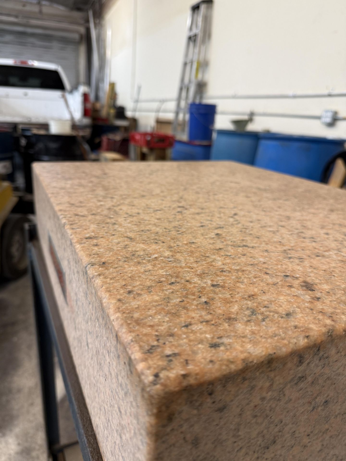 Starrett Pink Granite Inspection Table on Heavy Duty Stand 24" x 18" x 6" Thick 39 1/2 Tall With - Image 3 of 8