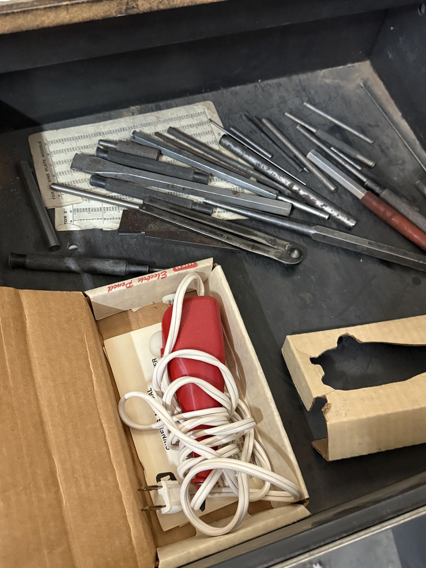 Craftsman 4 Drawer With Cabinet Work Bench Includes, Various Punches, Engravers, Dremel With - Image 2 of 11