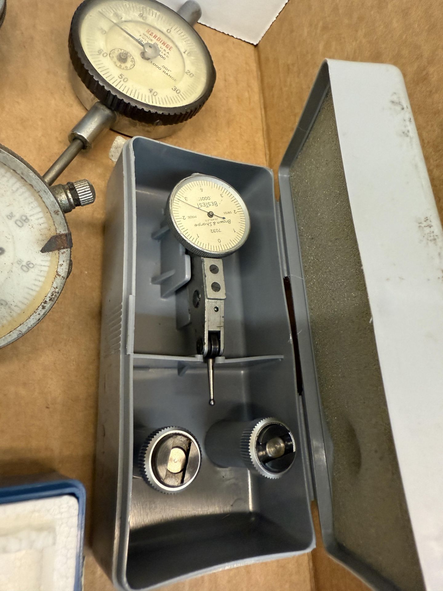Box of Various Drop Dial Indicators, Mitutoyo, Enco, Hardinge, Elox, Yuasa, Bestest, Brown & - Image 8 of 10