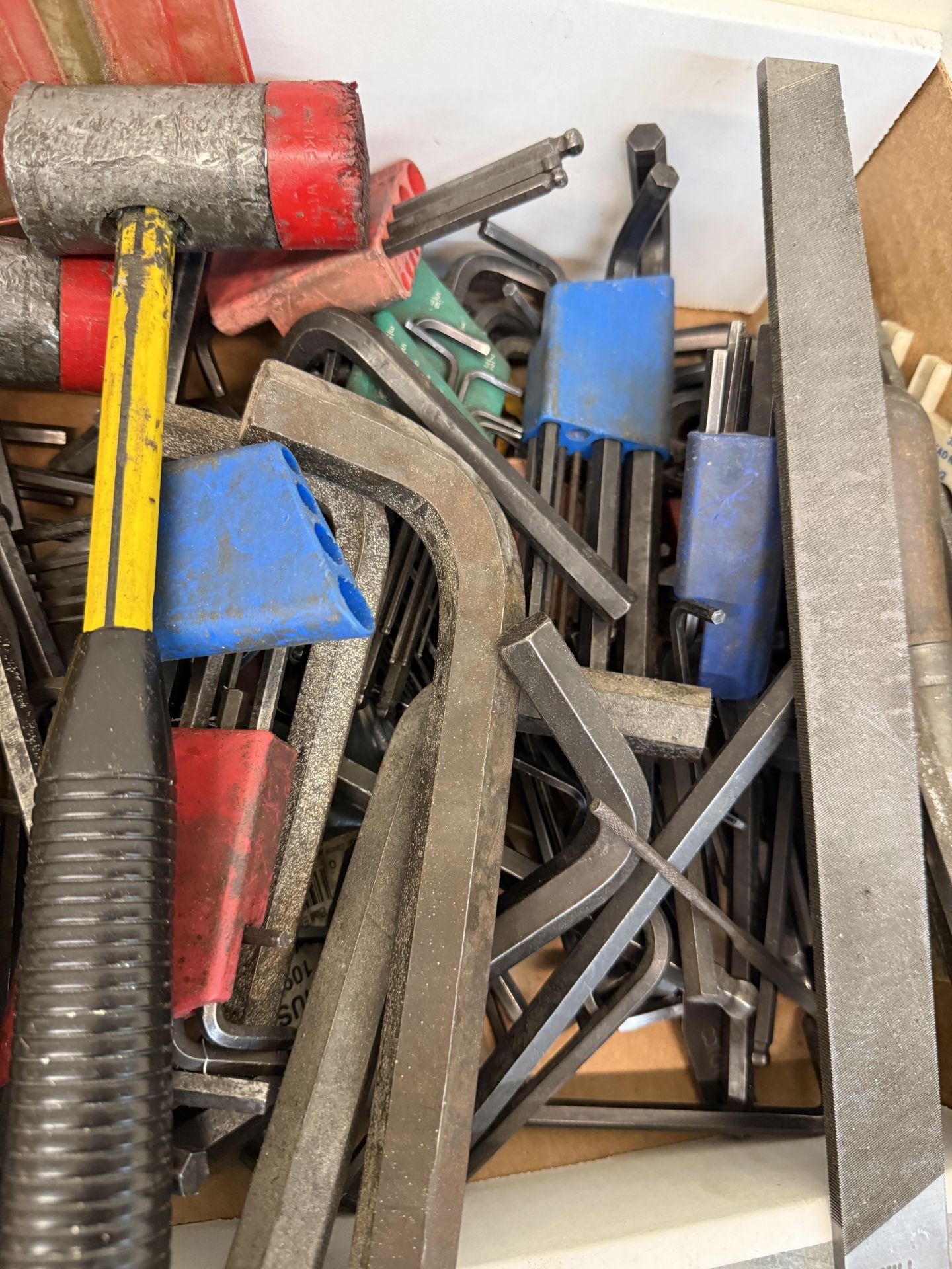 Box of Various Hand Tools, Allen Keys, Hammers & Various Files - Image 3 of 7