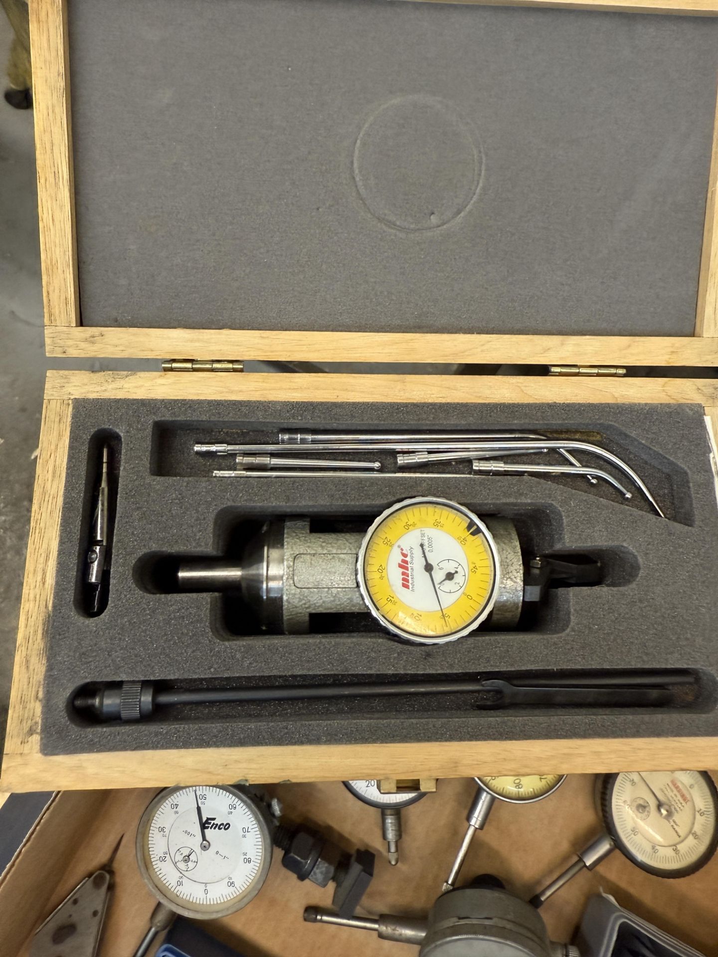Box of Various Drop Dial Indicators, Mitutoyo, Enco, Hardinge, Elox, Yuasa, Bestest, Brown & - Image 9 of 10