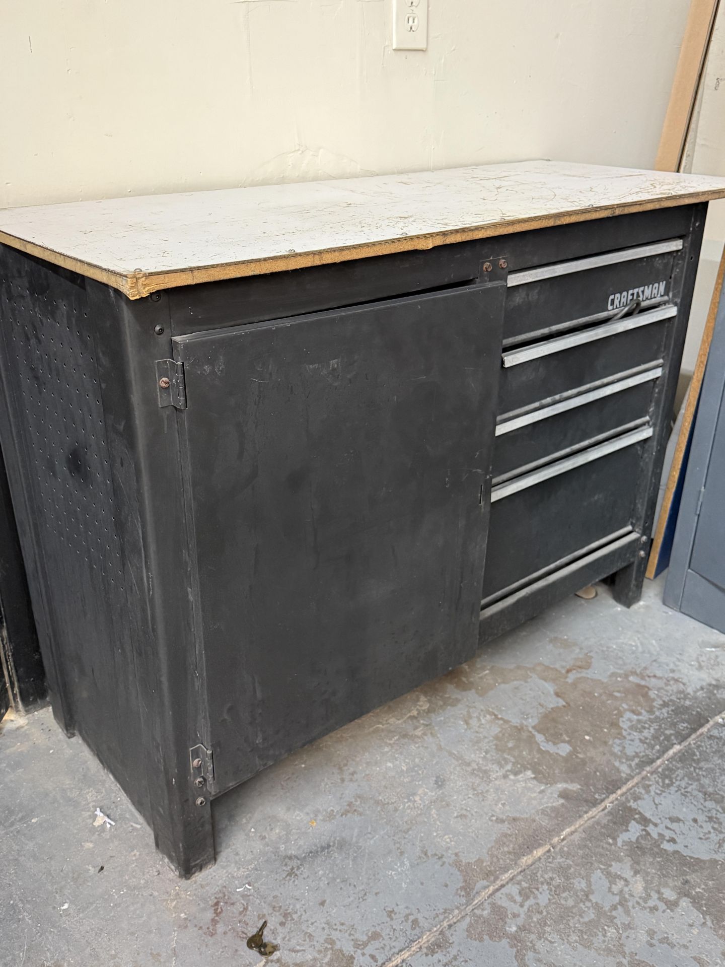 Craftsman 4 Drawer With Cabinet Work Bench Includes, Various Punches, Engravers, Dremel With