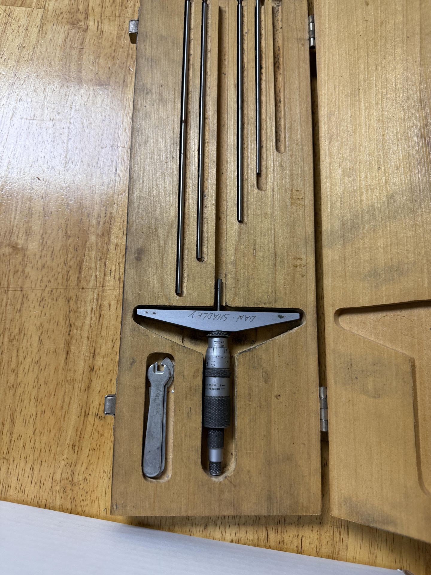 Box of Carious Size Depth Gages NSK, Starrett, Mitutoyo, ST Industries Inc With Mitutoyo Drop Dial - Image 6 of 6