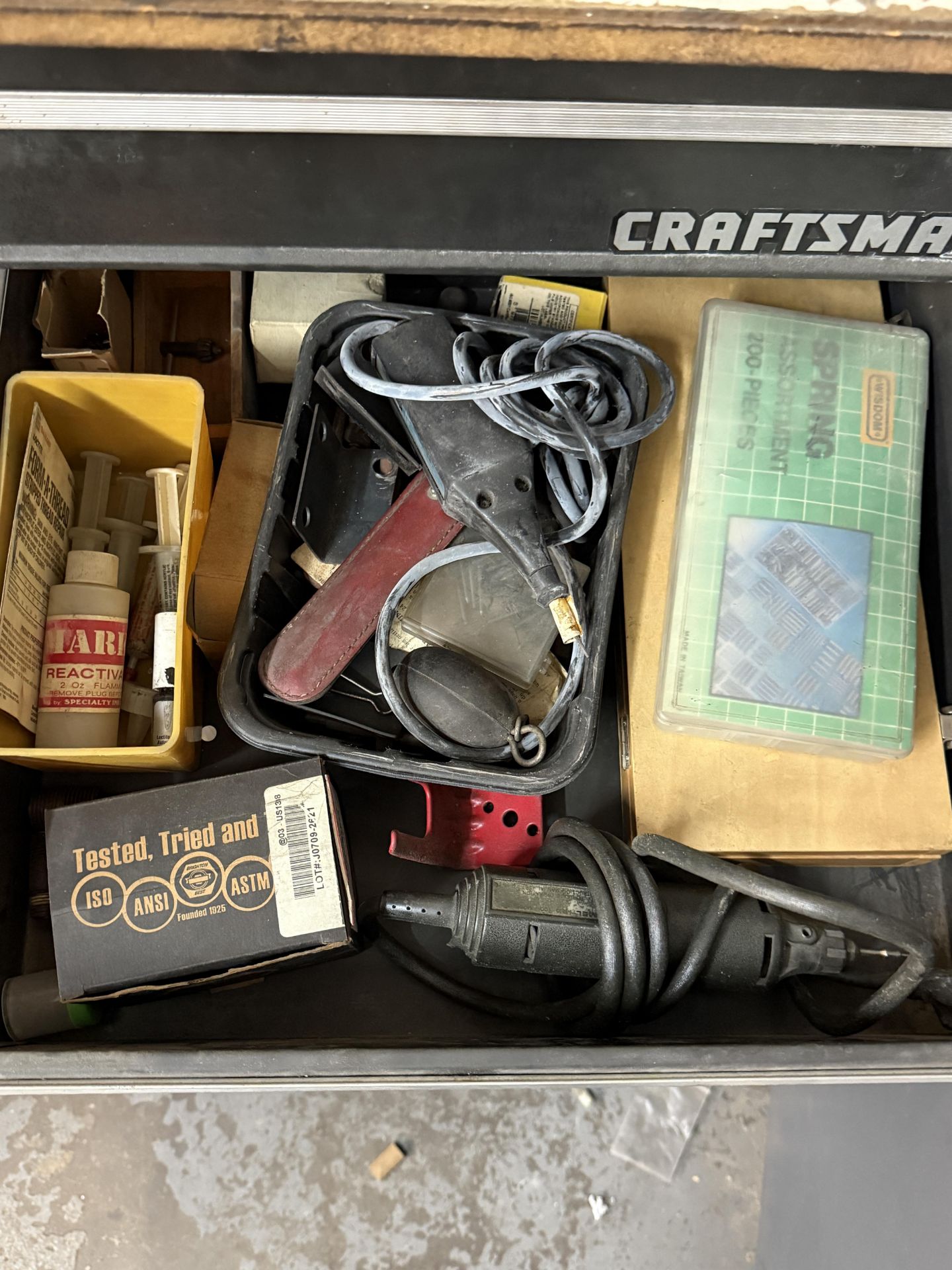 Craftsman 4 Drawer With Cabinet Work Bench Includes, Various Punches, Engravers, Dremel With - Image 5 of 11
