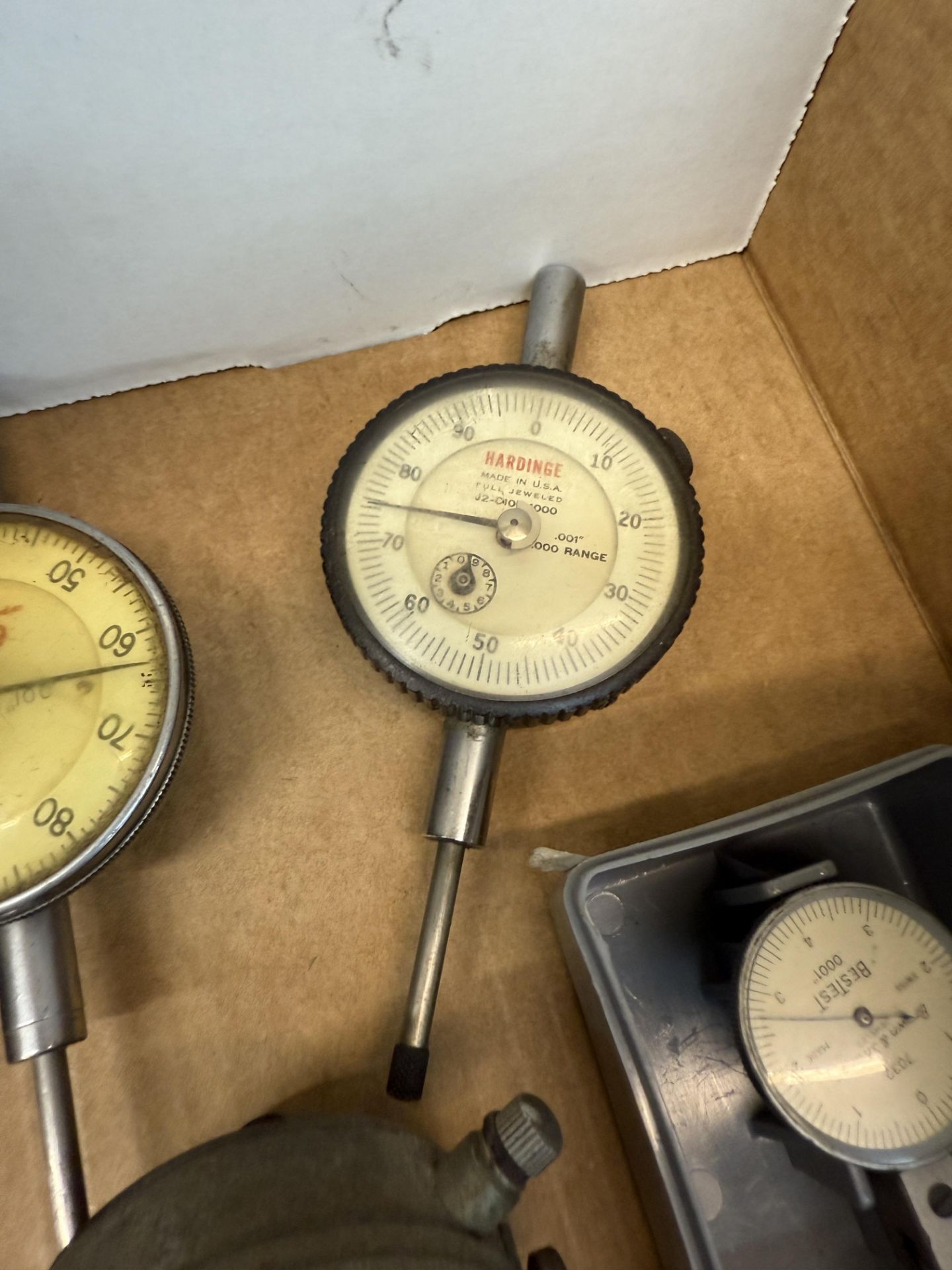 Box of Various Drop Dial Indicators, Mitutoyo, Enco, Hardinge, Elox, Yuasa, Bestest, Brown & - Image 7 of 10