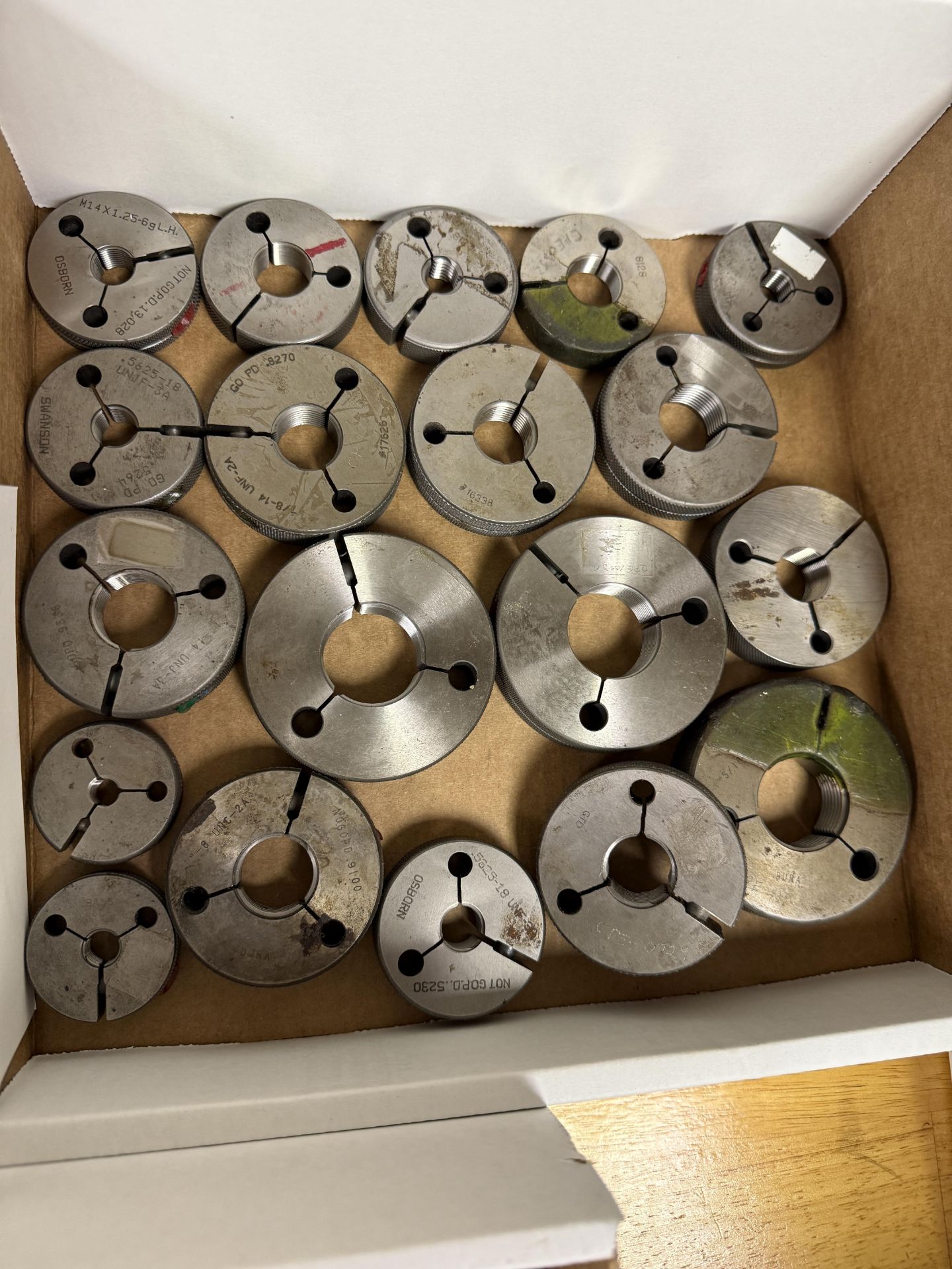 (2) Boxes of Various Size Go & No Go Threaded Ring Gages Medium Size - Image 3 of 3