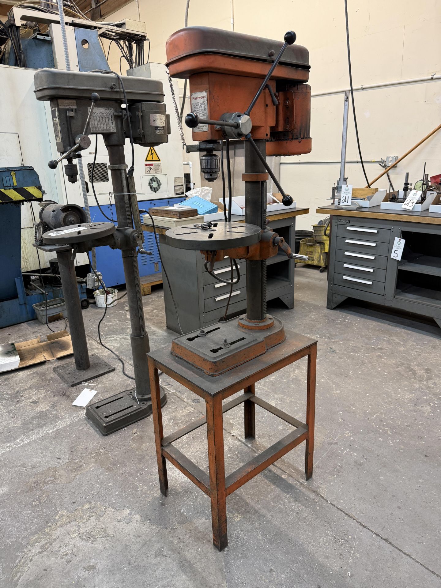 1979 Fleetwood Heavy Duty Drill Press Model 50 1/2 HP With Jacobs Chuck on Heavy Duty Stand - Image 3 of 8
