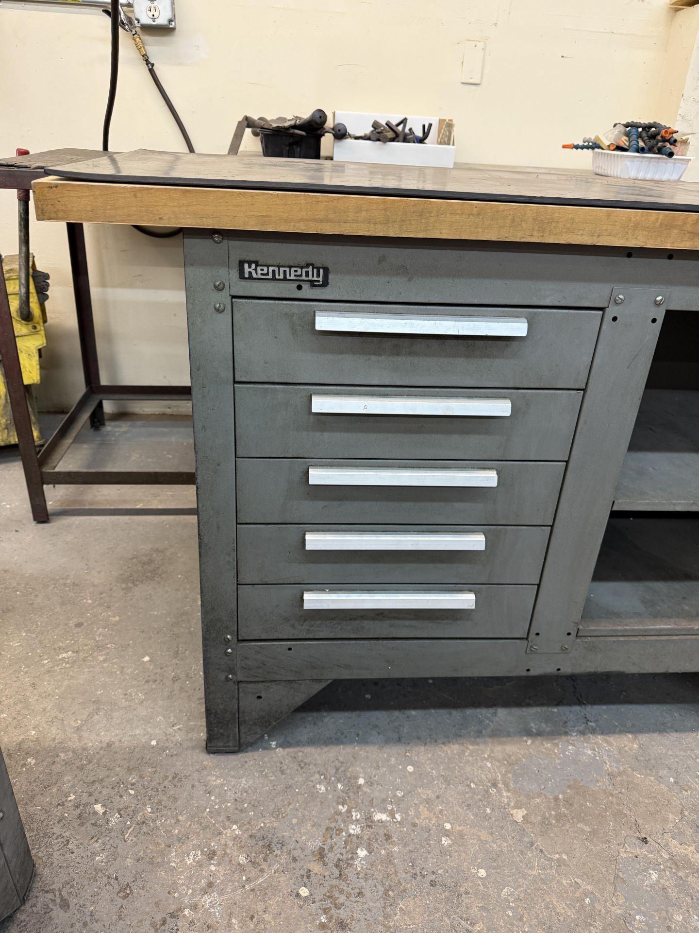 Kennedy 5 Drawer Work Bench With Wood Top & Rubber Matt 54" L x 20 1/2" W x 34 1/2" - Image 2 of 6