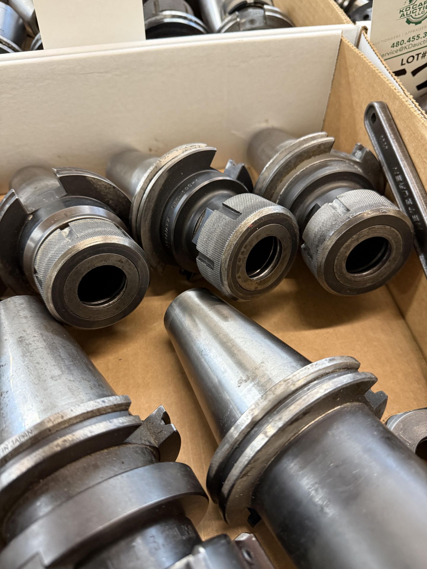 (9) Various CAT 50 Tool Holders, Tecnara, Collet Style & (2) Shell Mill Holders ( (1) 8 Flute & ( - Image 5 of 7