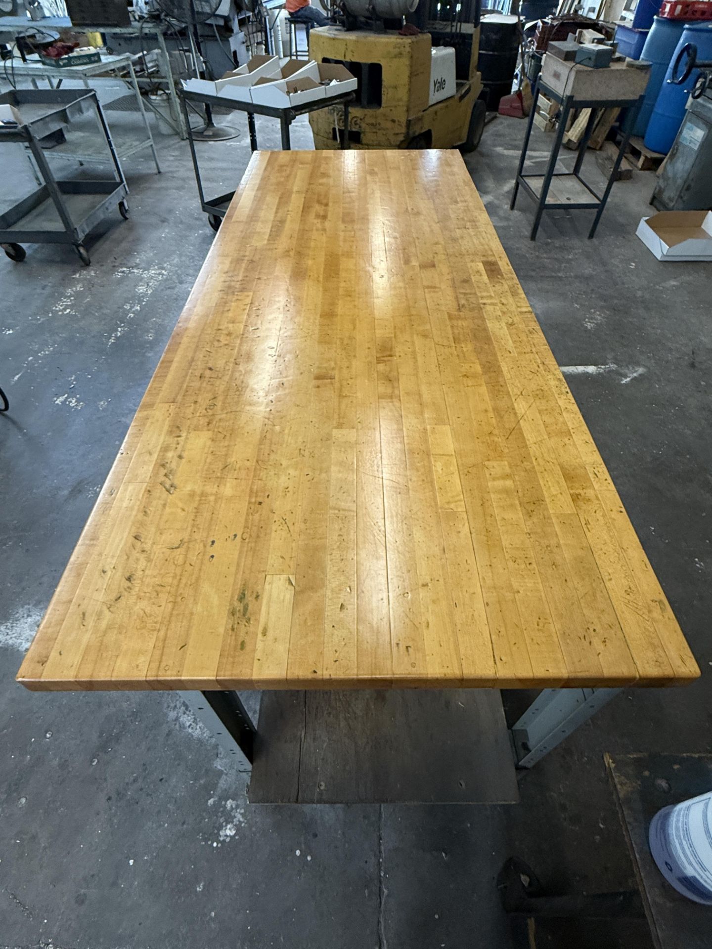 Solid Wood Heavy Duty Work Table, Adjustable Height 88 3/4" x 35 1/4" x 35 3/4" H - Image 2 of 4