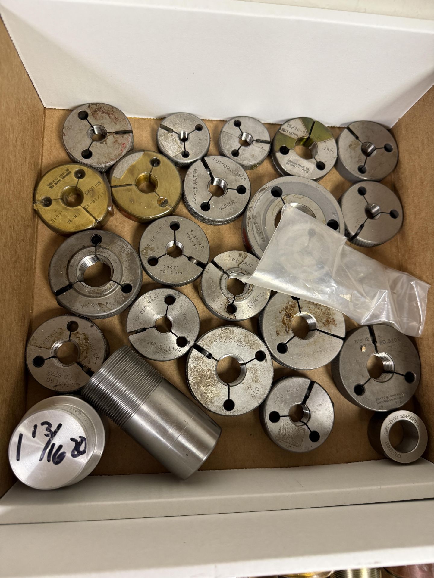 (2) Boxes of Various Size Go & No Go Threaded Ring Gages Medium Size - Image 2 of 3