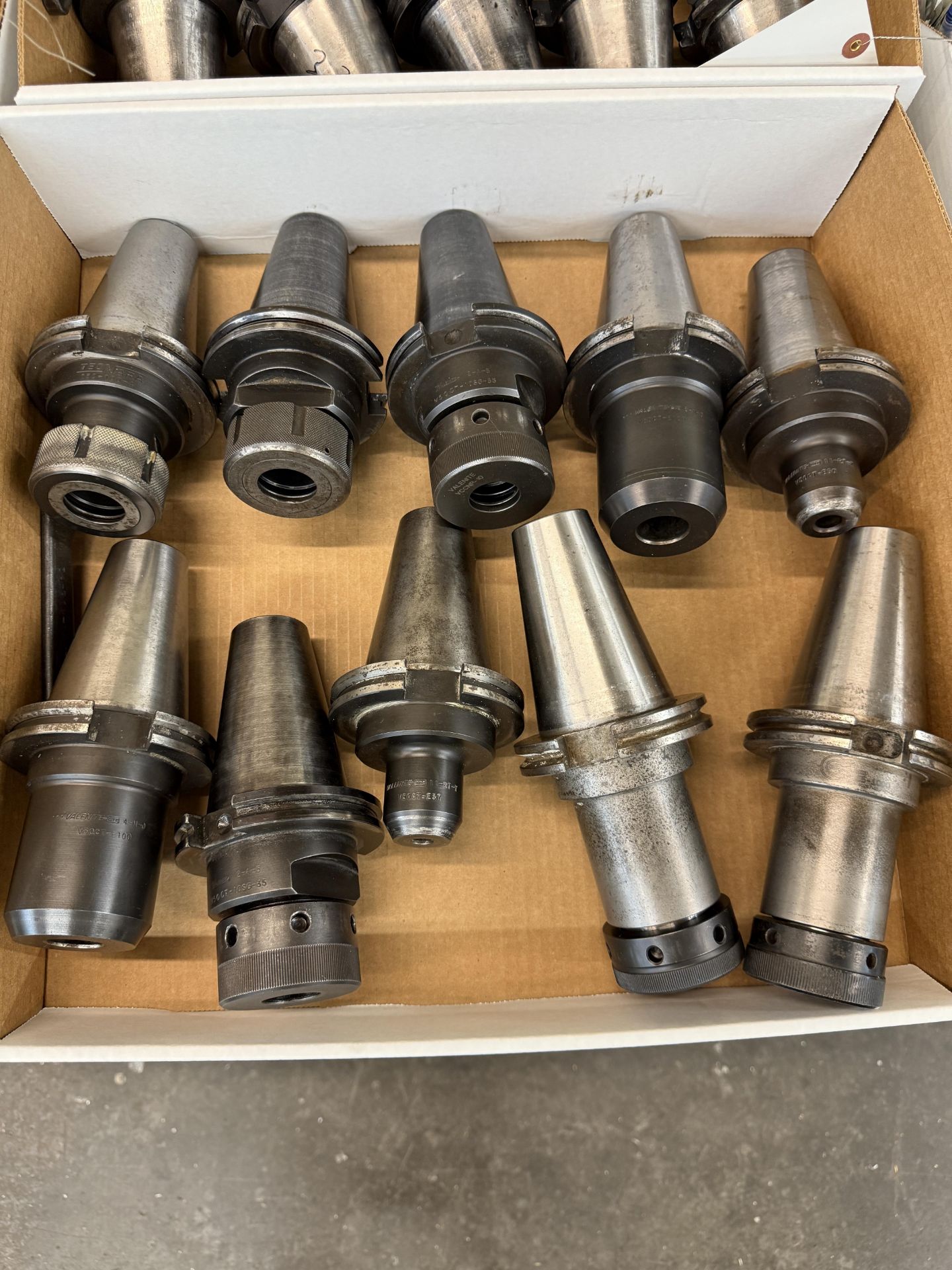 (10) Various CAT 50 Tool Holders Includes, Valenite, Techanara, Command, Boring Bar & Collet