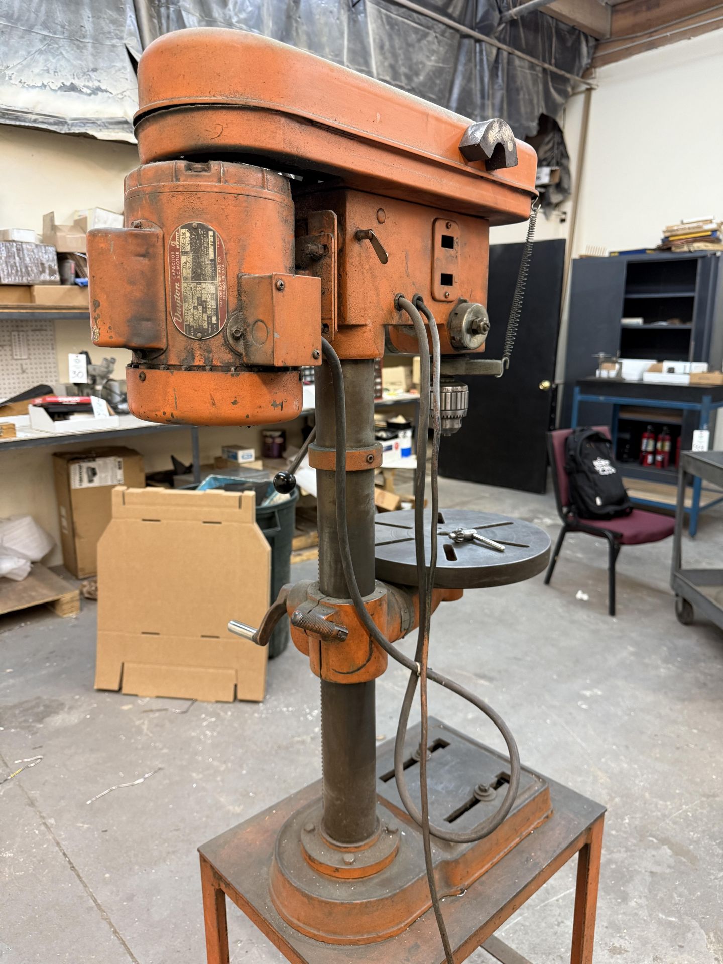 1979 Fleetwood Heavy Duty Drill Press Model 50 1/2 HP With Jacobs Chuck on Heavy Duty Stand - Image 7 of 8