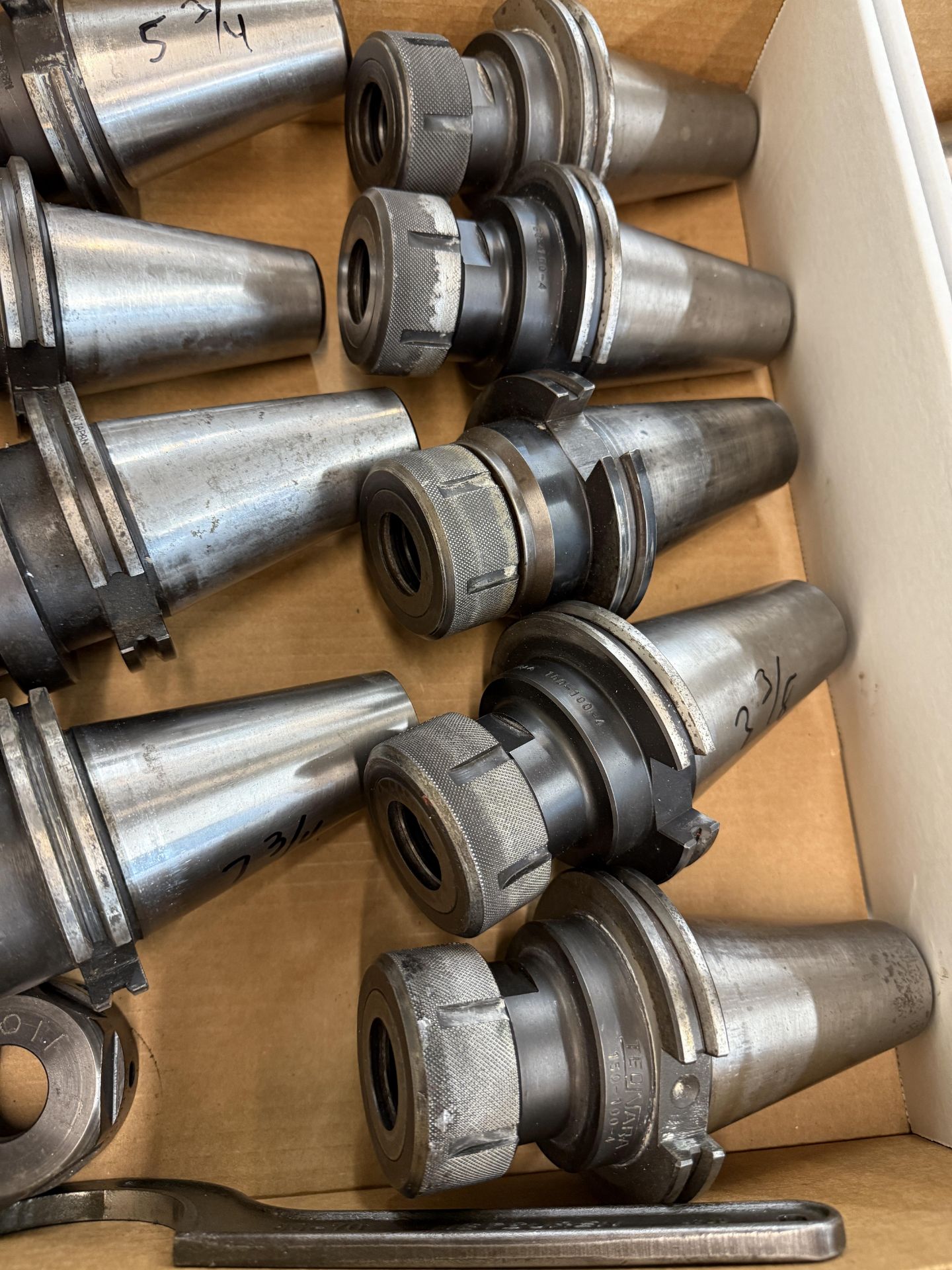 (9) Various CAT 50 Tool Holders, Tecnara, Collet Style & (2) Shell Mill Holders ( (1) 8 Flute & ( - Image 6 of 7