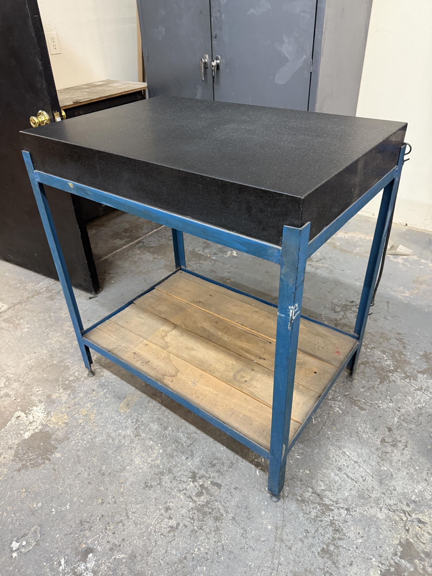 Black Granite Inspection Table 36 1/2" x 24", 4 1/2" Thick on Heavy Duty Stand 39 3/4 Tall With