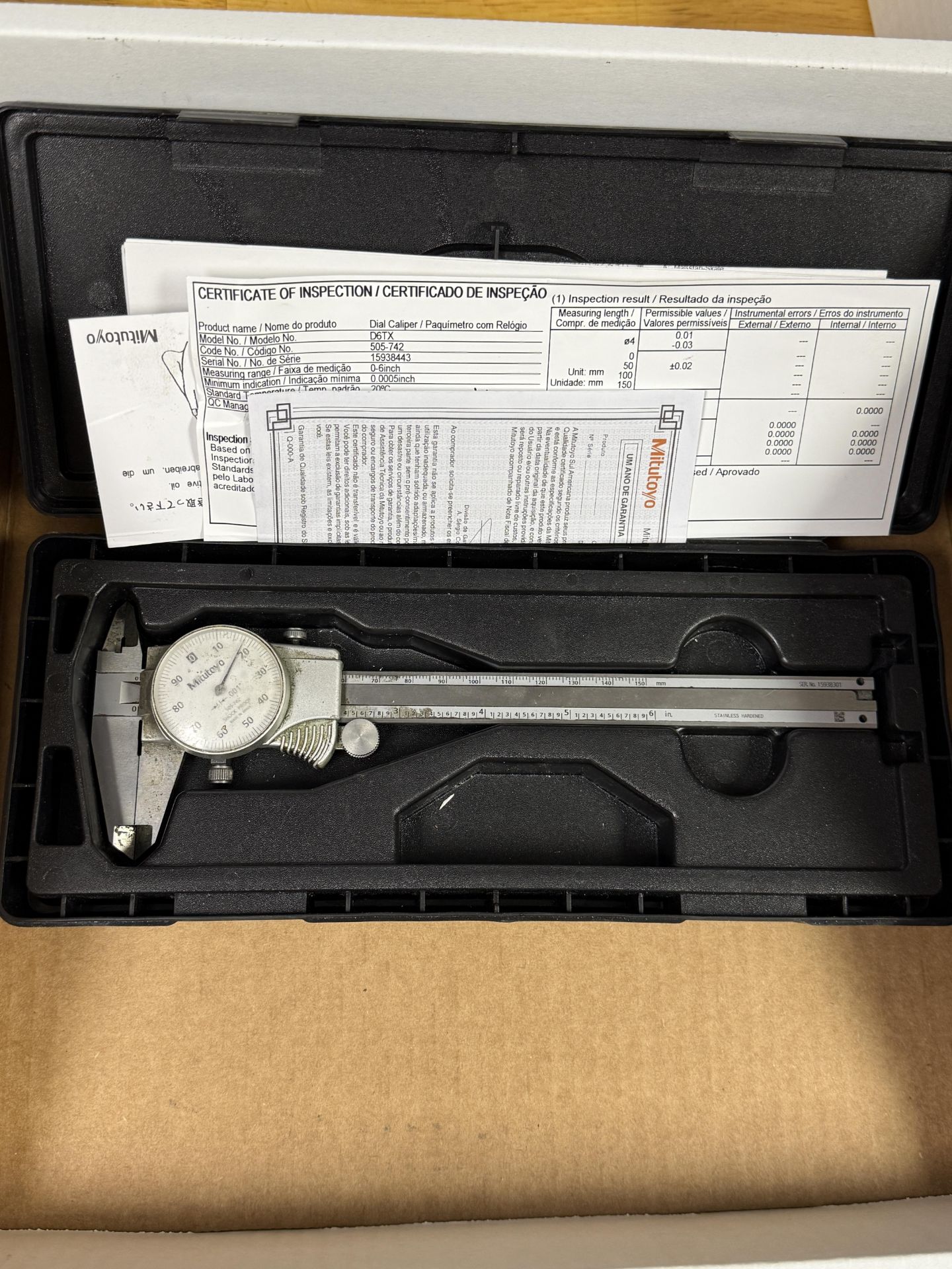 Box of Various Calipers Enco 0-6" Dial Caliper, Scherr Tumico 0-15 cm Dial Caliper, Starrett 0-6" - Image 5 of 5