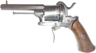 Stiftfeuer-Revolver, Lefaucheux, Open-Top, Kal. 7mmLef