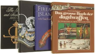 Konvolut von 4 Büchern zu Feuer- und Blankwaffen