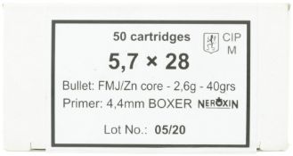 50 Patronen Sellier & Bellot Kal. 5.7x28