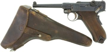 Pistole, Schützenwaffe, DWM Parabellum, Mod. 06/08, Kal. 7.65mmP