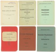 Konvolut von 6 Reglementen der Schweizer Armee