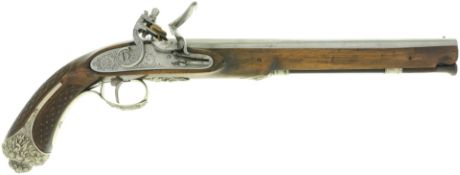 Steinschlosspistole, um 1780, Kal. 17.6mm