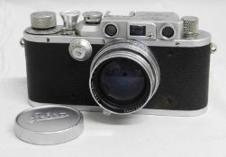 A Leica IIb camera, serial no. 326632, c. 1939, with Leica Summitar lens serial no. 810643