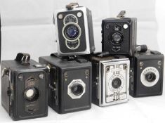 A quantity of box camera's to include a Zeiss Ikon Box Teengor; a Conway box camera; a Conway De