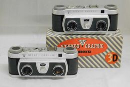 A Wray Stereo Graphic camera, boxed, together with another Wary Stereo Graphic camera (2)
