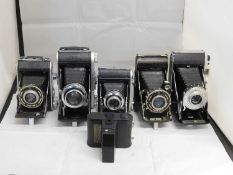 Six camera's: to include an Ensign Prontor II; an Ensign Selfix 620; an Ensign Selfix 1620; and