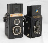 A Voigtlander Brilliant TLR camera and another Voigtlander Brilliant TLR camera, (2)