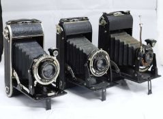 Three early 20th century Voigtlander camera's: to include Voigtlander Bessa folding camera; a A