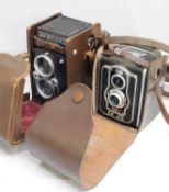 A Microcord MPP TLR camera, in original leather case, together with an Ising Pucky I TLR camera,