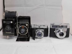 Four camera's: to include an Agfa Bilnar: an Agfa Standard; a Kodak Retina IF; and a Kodak Retina