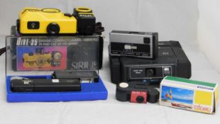 A mixed lot of camera's: to include a Kodamatic Instant Camera 930; a Sirius Dive-35, boxed; a