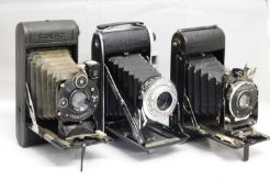 Three camera's: to include a GP Goerz Tenax; a Kodak Sterling II; and a Lukos III, (3)