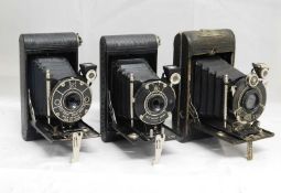 Three Kodak camera's: to include a Kodak Vest Pocket, a Kodak Vest Pocket Model B and a Kodak Vest