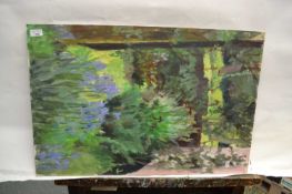 Attributed to Pauline Plummer, a group of six works on board, predominately oil, acrylic and