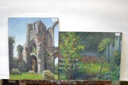 Pauline Plummer, a group of six oil studies on board, 51 x 38cm smallest, 51 x 41cm largest,