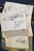 Folder of assorted works on paper