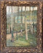 Attributed to Alice Maud Fanner (1865-1930), A rural view through the trees to a farm building and