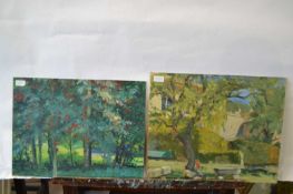 Pauline Plummer, a group of five works on board, unframed, 51 x 38cm