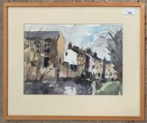 John Tookey (British 20th/21st Century) street scene study, watercolour and ink on paper, signed,