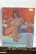 Pauline Plummer, still life study of a female nude, oil on canvas, signed and dated 1981, 46 x 36cm,