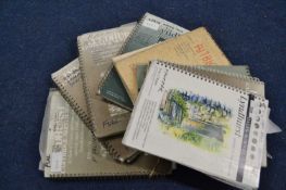A group of eight assorted sketch books
