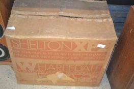 A pair of Wharfedale Shelton speakers with box