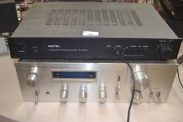 A Rotel stereo integrated amplifier RA-840R together with a Pioneer stereo amplifier SA580 (2)