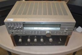 A JVC stereo receiver R-833L together with a Sansui AU-101 solid state stereo amplifier (2)