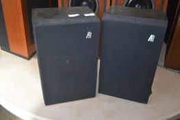 A pair of Acoustic Research UK O speakers