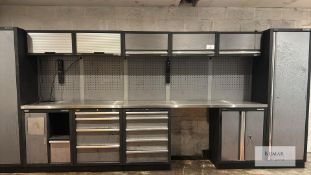 Sealey SuperLine Modular Workshop Storage System with Stainless Steel Work Top Circa 4.92M - Similar
